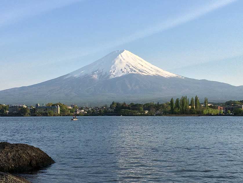 Climbing Mount Fuji.