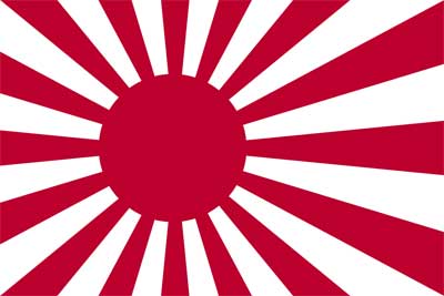 Wartime Japanese naval ensign.