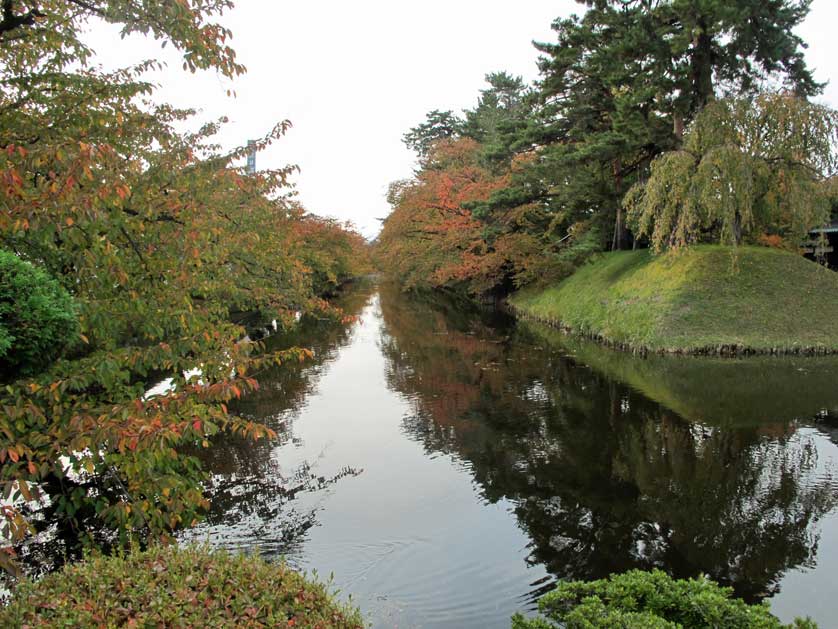 Hirosaki Castle moat.