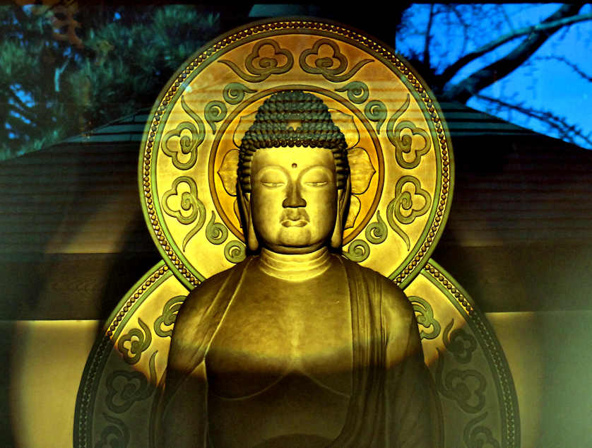 One of the Okutsu Butsu, Bone Buddhas, made from the cremated remains of about 150,000 people at Isshinji Temple.