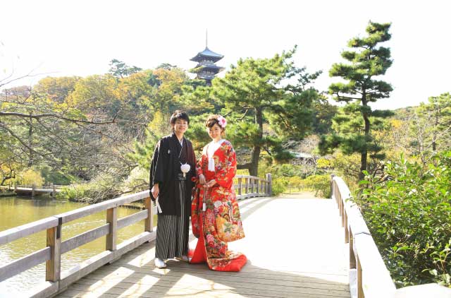 Japanese wedding party.