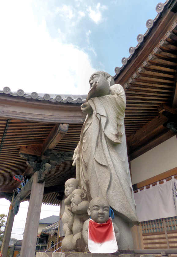 Statue of Yonaki Jizo, known for calming babies for frequently cry during the night.