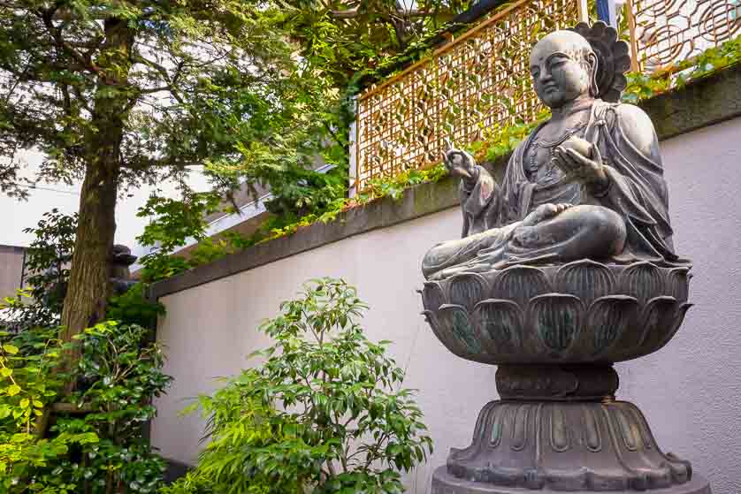 Copper Bodhisattva Kannon statue in Kayadera Temple, Kuramae.