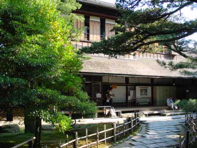 Tea house in the garden.