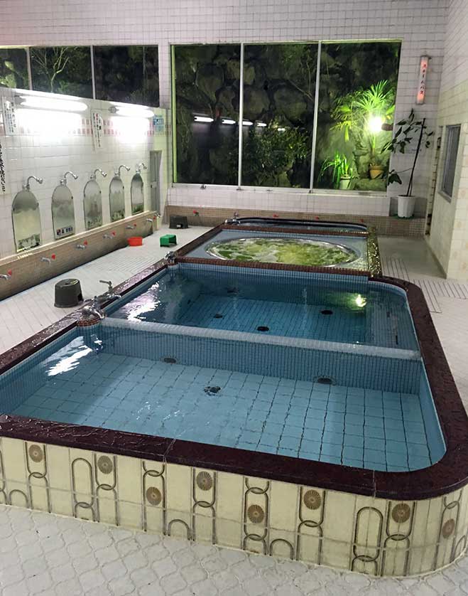 Bathhouse interior of a Japanese sento.