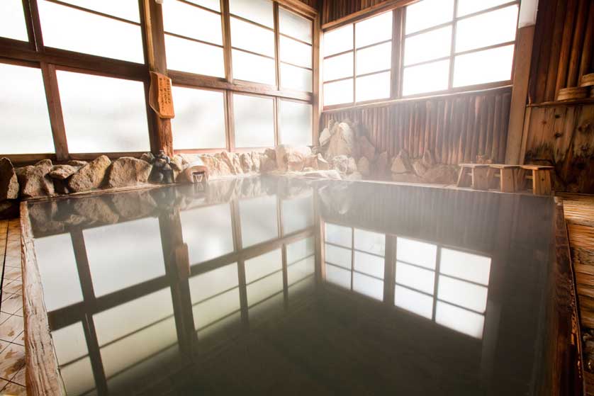 Hot spring onsen in Kumano Kodo.