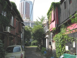 Roppongi Hills from Moto-Azabu, Minato ward, Tokyo.