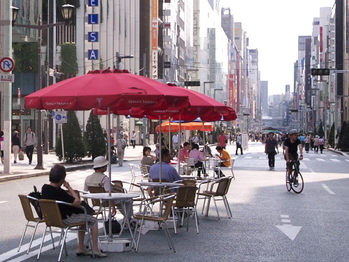 Pedestrian Chuo-dori, Ginza, Tokyo.