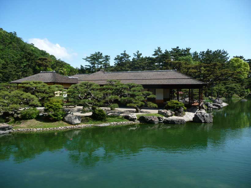 Ritsurin Park, Takamatsu, Kagawa, Shikoku, Japan.