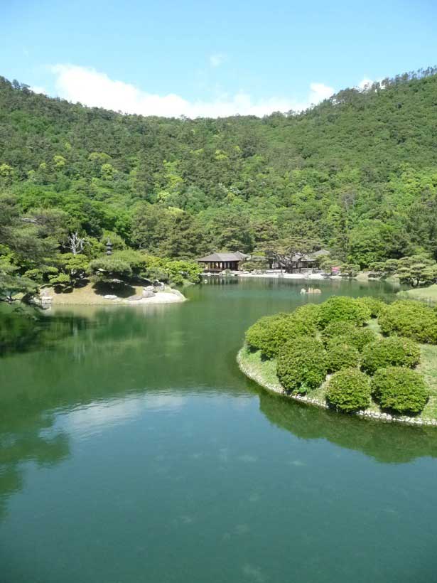 Ritsurin Park, Takamatsu, Kagawa, Shikoku, Japan.