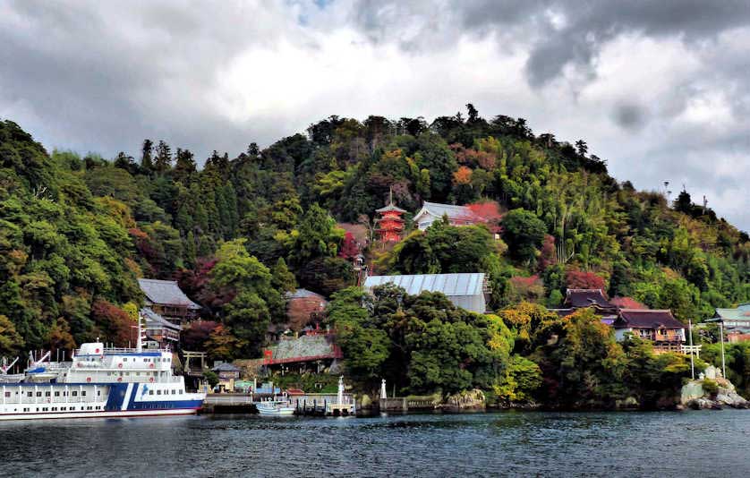 Chikubu, a sacred island in Lake Biwa.