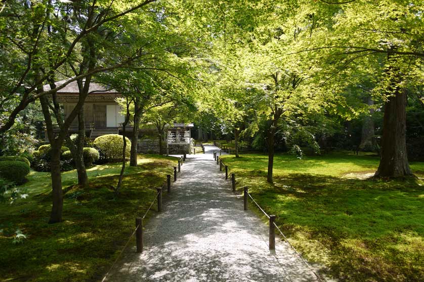 The temple is known for the beauty of its garden.