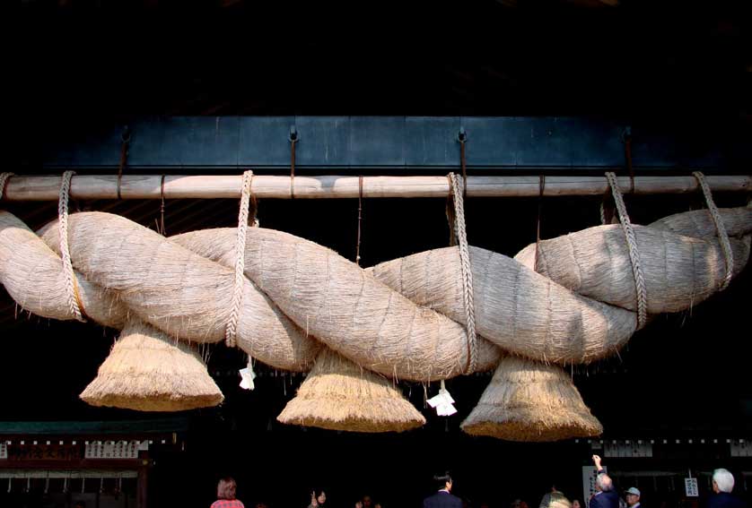 Shimenawa, Izumo Taisha, Shimane, Japan.