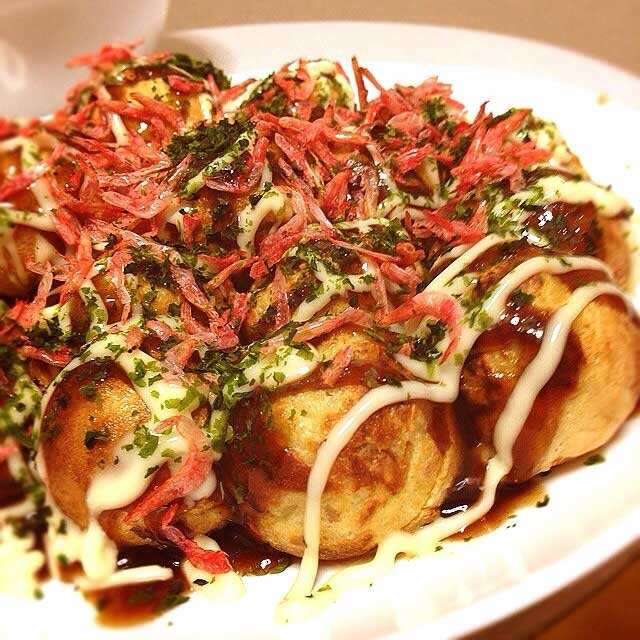 Takoyaki-tasting in Osaka.