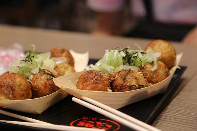 Takoyaki in an izakaya, Osaka.