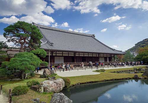 Hojo Hall, Tenryuji Temple, Kyoto, Japan.