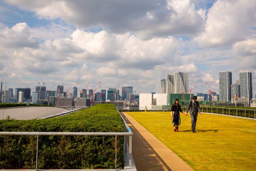 Rooftop garden of Toyosu Market, Tokyo.