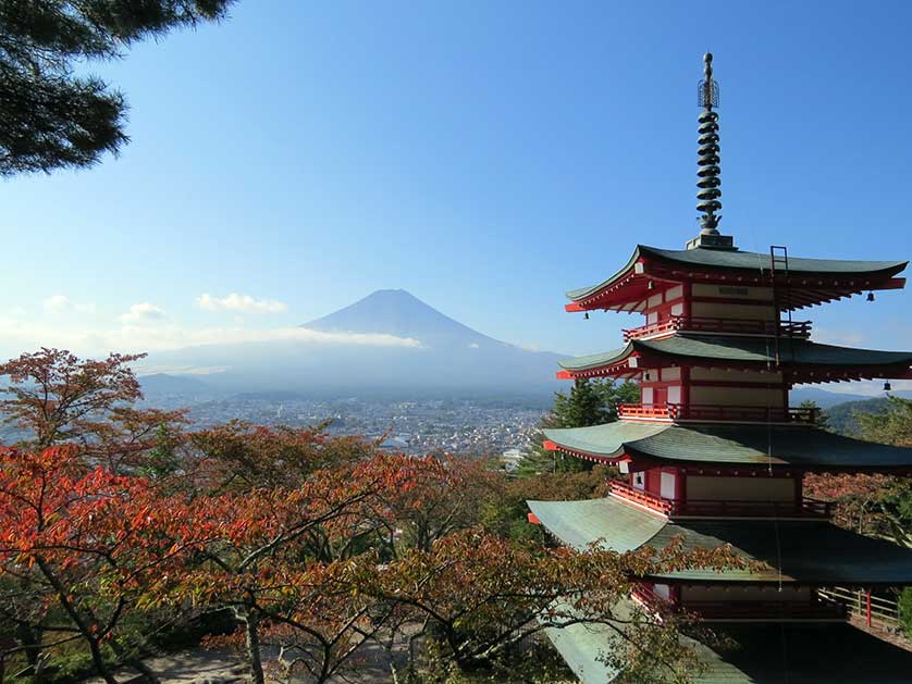 View of Mt Fuji from Yamanashi Prefecture.