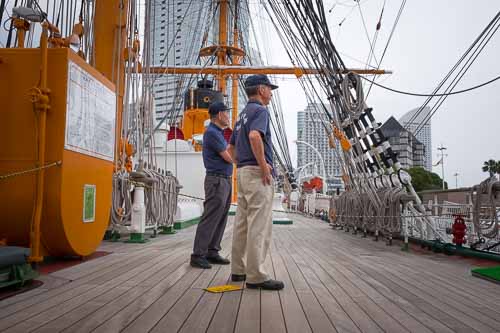 On the Nippon Maru, Yokoyama Port Museum.