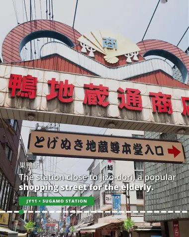 Stop at Sugamo Station for the Jizo-dori shopping street