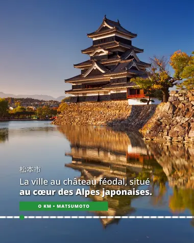 Matsumoto, ville au château féodal située au cœur des Alpes japonaises