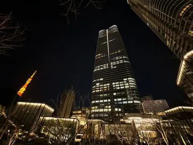 Azabudai Hills in Tokyo at night