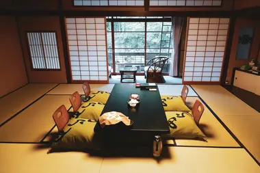 L'intérieur d'un ryokan au Japon