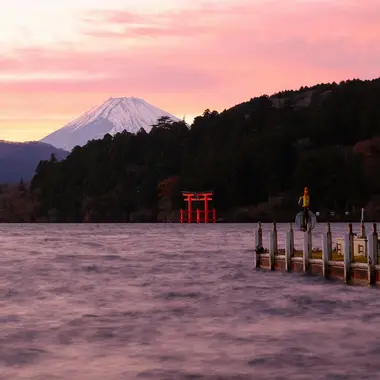 Le mont fuji vu depuis le Lac Ashi