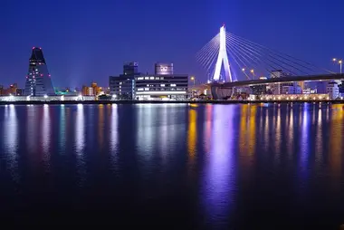 Blick auf den Hafen von Aomori