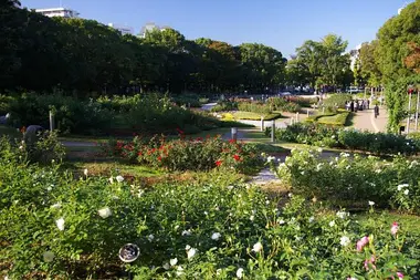 Le jardin de roses du parc Utsubo, à Osaka