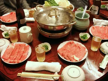 Shabu-shabu de carne wagyu