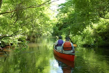 The Bibi-gawa river a stone's throw from Lake Utonai