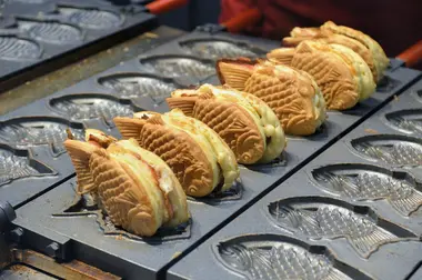 Taiyaki in their molds