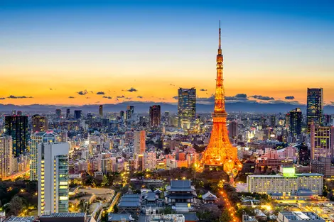 Torre di Tokyo di notte