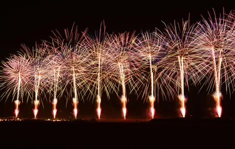 Hanabi dans la baie de Fukuoka