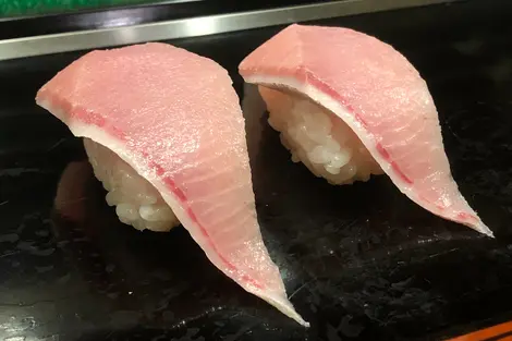 Buri nigiri from Toyama