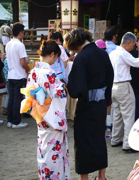 Santuario Tenmangu durante el Tenjin Matsuri.