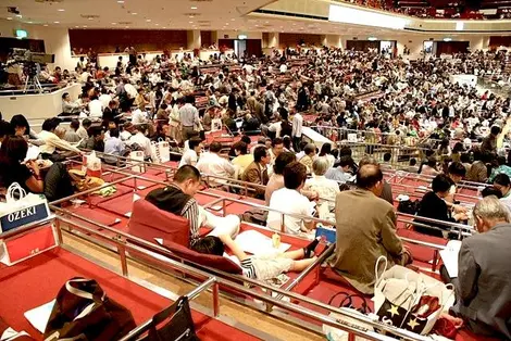 L’intérieur d'un stade de sumo.