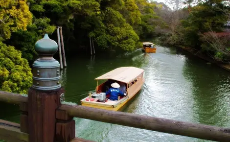 Boats on a Matsue horikawa