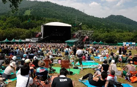 La scène principale du Fuji Rock Festival.