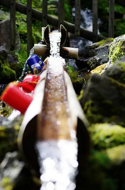 Un toboggan à Nagashi-Sômen.