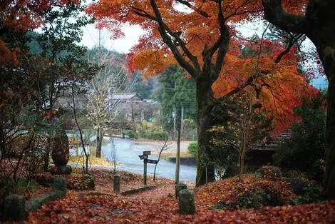 El camino de Nakasendo en el otoño.