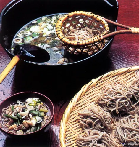 Des nouilles soba, à Matsumoto (prefecture de Nagano)