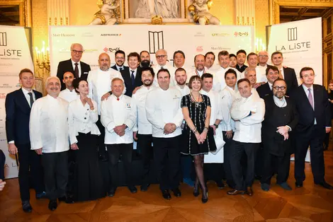 40 chefs du monde entier réunis à Paris, le 4 décembre 2017, à l'occasion de l'édition 2018 de "La Liste".