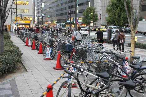 bicycle parking lot