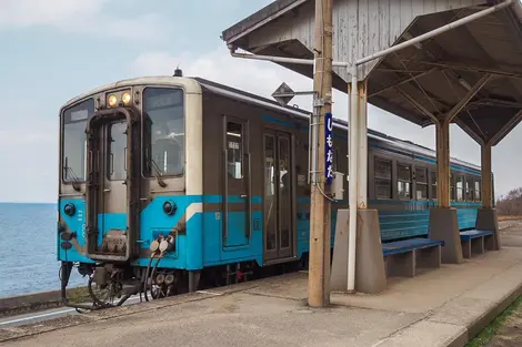 Un seul wagon pour la gare de Shimonada