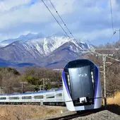 azusa kaiji express train japan tokyo mountains