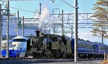 The steam from the locomotive C11-207 of Tobu Railways