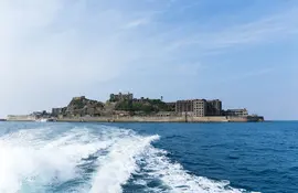 L'île fantôme de Gunkanjima. Ancienne mine de charbon, elle a abrité plus de 5300 ouvriers