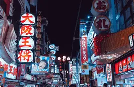 Dotonbori is one of the principal tourist destinations in Osaka, running along the canal in Namba